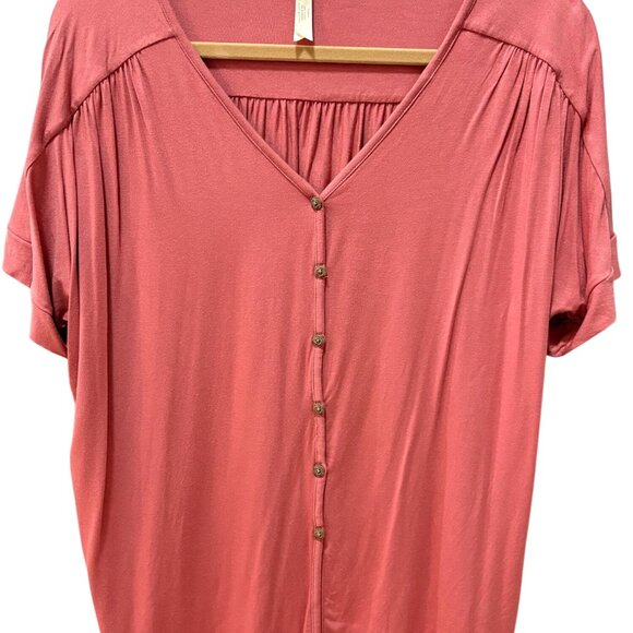 MATILDA JANE Just Imagine Becca Button-Tie Front Top size L Large - Picture 2 of 4